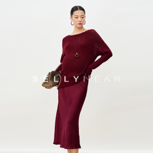 吊带连衣裙两件套 洋气时髦浆果梅子色罩衫 SELLYNEAR孕妇套装 时尚