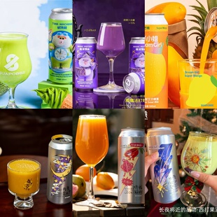 山乘拾捌精酿气泡实验室沙坡尾果泥组合女生聚会500ml*6罐组合