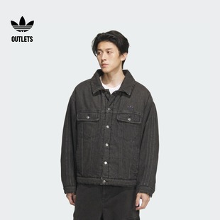 休闲宽松牛仔保暖棉服男装 adidas阿迪达斯官方outlets三叶草