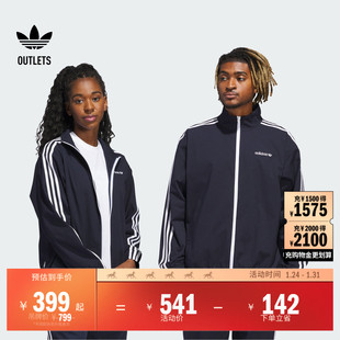 情侣款运动立领夹克外套春夏adidas阿迪达斯官方outlets三叶草