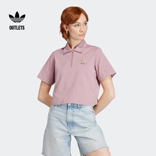 女装 运动翻领短袖 夏adidas阿迪达斯官方outlets三叶草 POLO衫 短款