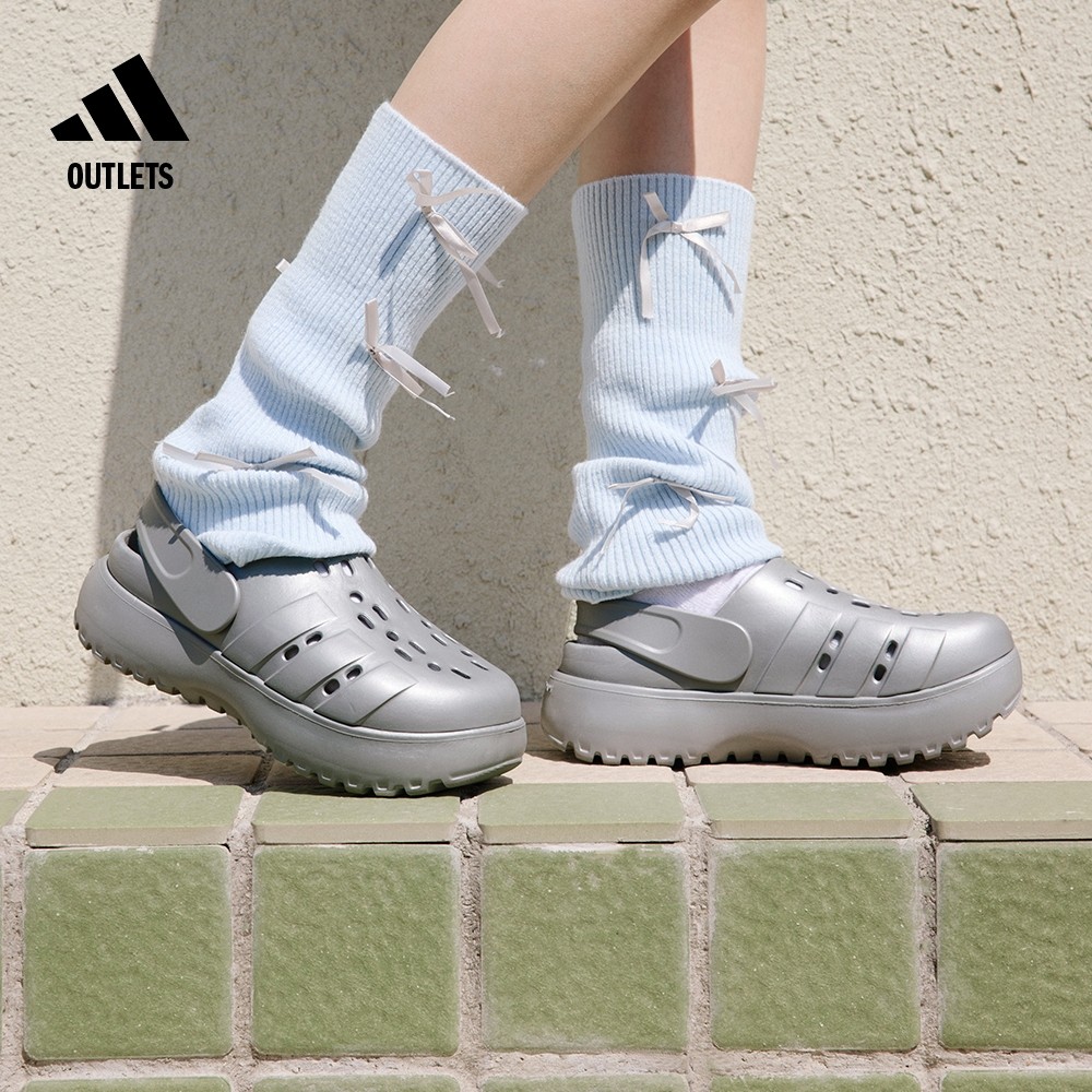 洞洞鞋阿迪达斯女厚底增高拖鞋