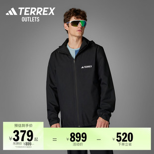 adidas阿迪达斯TERREX 防水透湿户外连帽冲锋衣男装