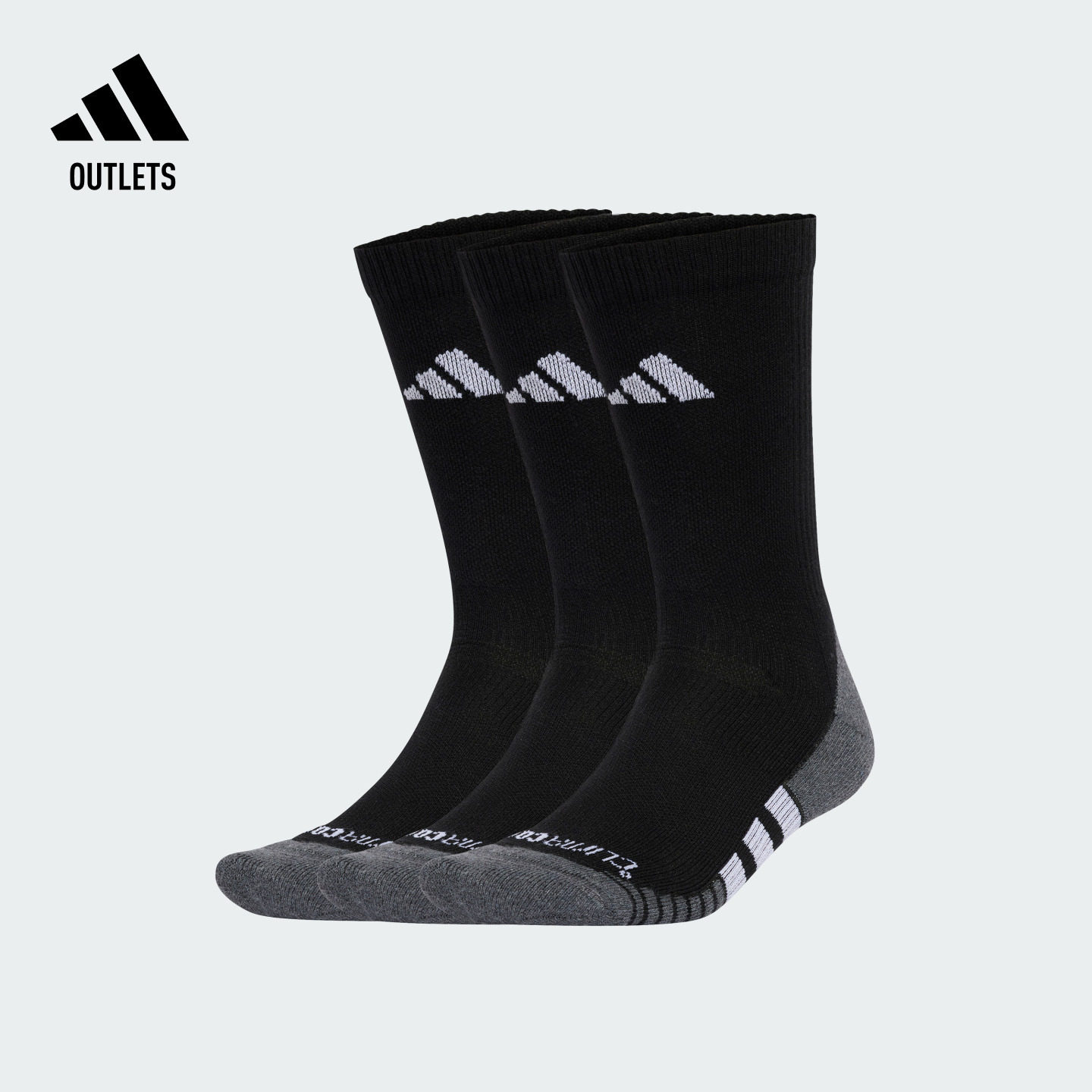 3双装CLIMACOOL毛巾底加厚中帮训练袜男女adidas阿迪达斯