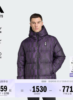 阿迪达斯曼联足球休闲文化羽绒服