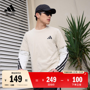 adidas阿迪达斯官方轻运动 T恤男女夏季 情侣款 纯棉上衣圆领短袖