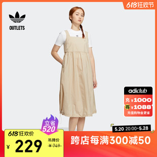 adidas阿迪达斯官方outlets三叶草HP0083 运动吊带连衣裙女装 夏季