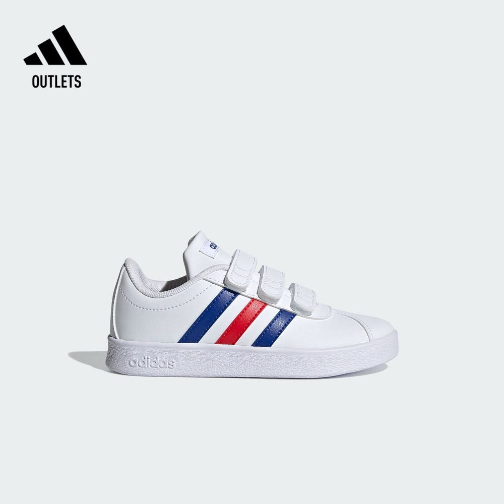 男小童T头鞋 VL COURT 2.0魔术贴板鞋德训鞋adidas阿迪达斯轻运动
