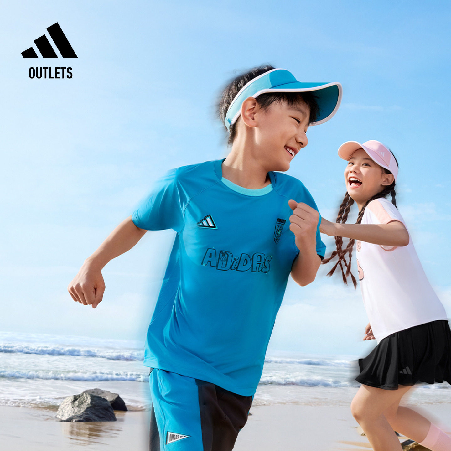 凉感休闲圆领短袖T恤男小童夏季adidas阿迪达斯官方outlets轻运动