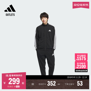 经典 男女adidas阿迪达斯官方轻运动JZ1155 套装 休闲三条纹长袖