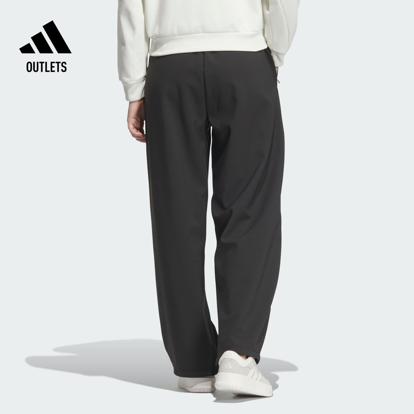 阿迪达斯女可调节直筒运动裤