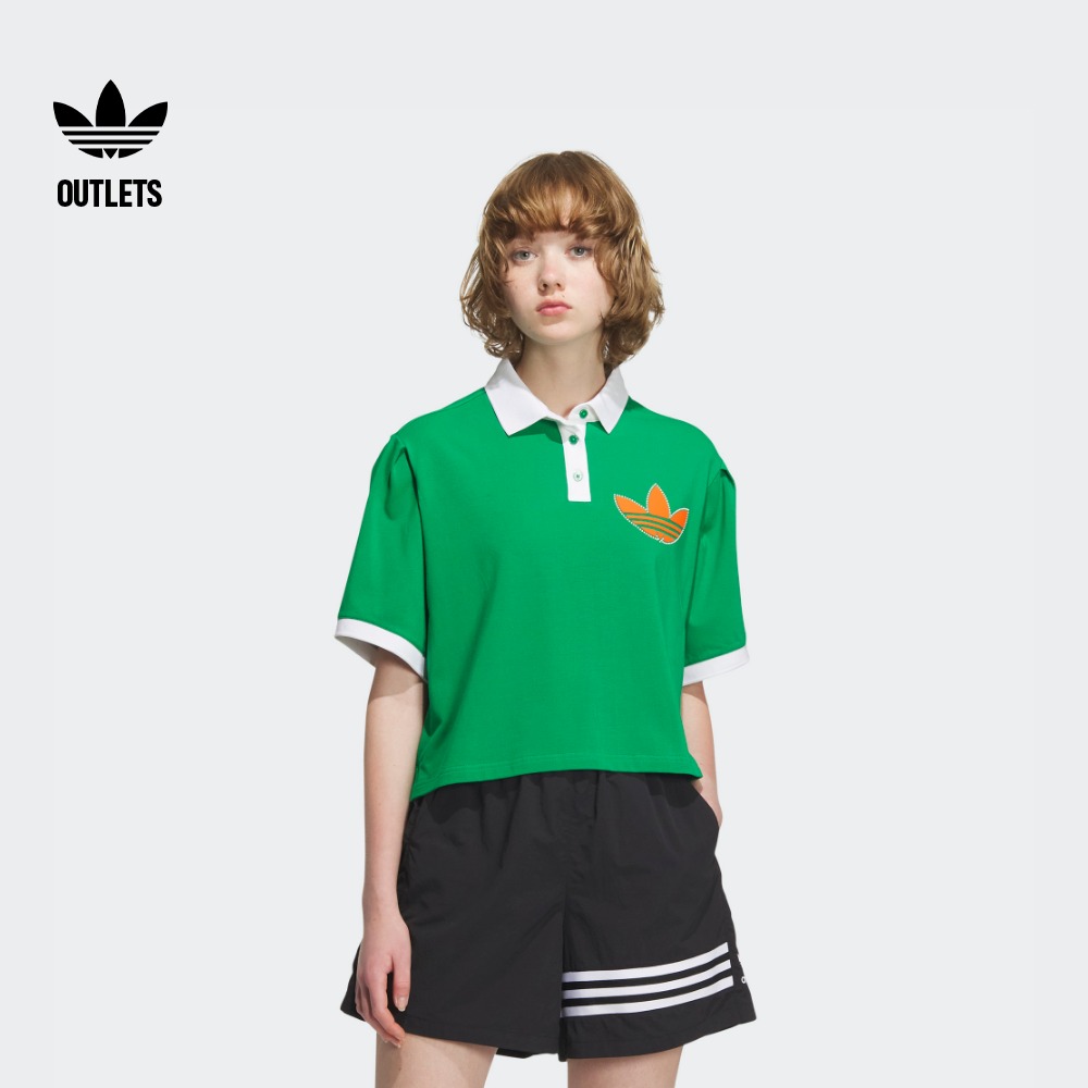 阿迪达斯三叶草女运动短袖POLO衫