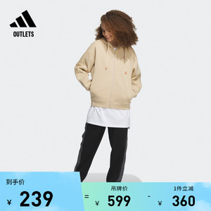 加绒运动连帽夹克外套女装adidas阿迪达斯官方outlets轻运动