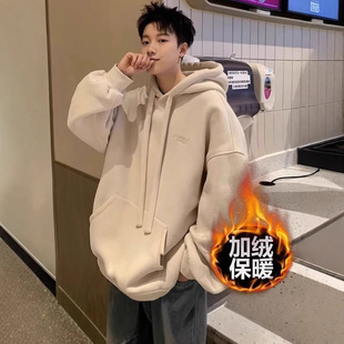 【500克重磅高质量】日式轻熟刺绣大绳卫衣冬季加绒连帽上衣外套1