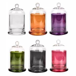 扩香石无火香薰杯观夏摆件玻璃罩水晶矿石家用精油容器卧室金钟罩