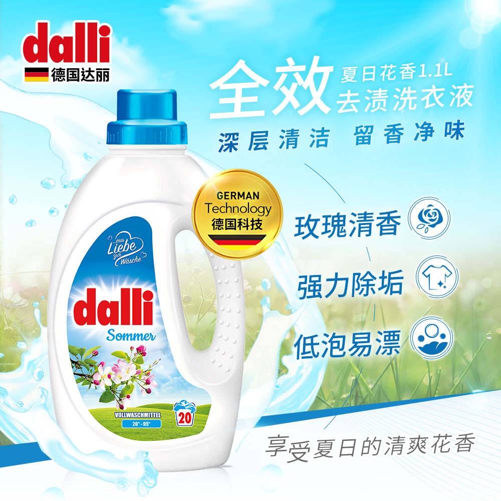 Dalli德国夏日花香全效洗衣液