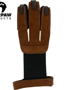 70011 Bearpaw德国进口熊爪美猎反曲弓射箭弓箭护指三指真皮手套