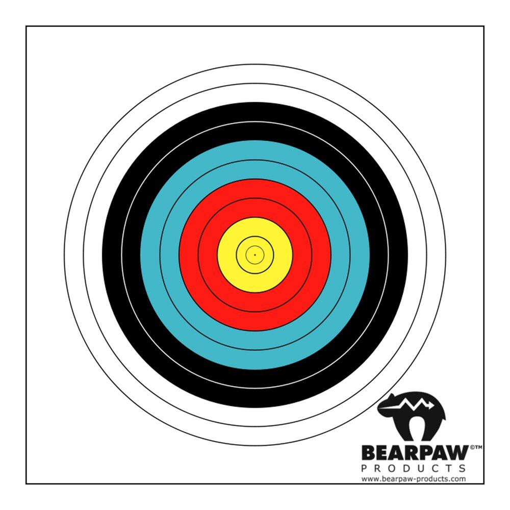 60104BEARPAW德国熊爪进口靶纸射击射箭靶板胸环室内弓箭加厚全靶