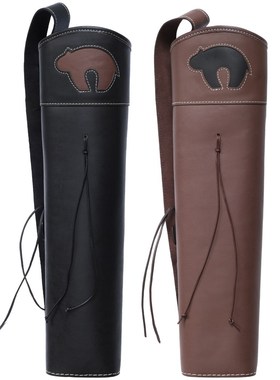 70097Bearpaw熊爪进口美猎射箭箭囊箭壶箭袋皮反曲弓后背式弓箭包