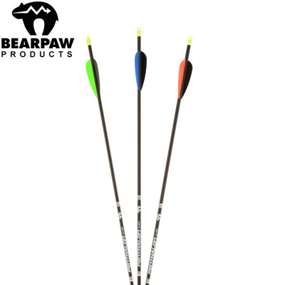 40821Bearpaw熊爪美猎射箭胶羽碳箭纯碳箭弓箭箭支反曲弓箭支一打