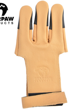 Bearpaw 70048 德国熊爪进口 美猎三指护手套射箭 弓箭护指手套