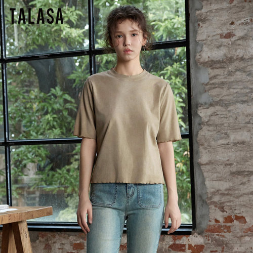 TALASA短袖T恤百搭针织休闲
