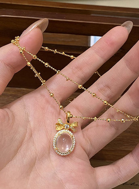 轻奢小众在逃公主水沫玉拉丝项链