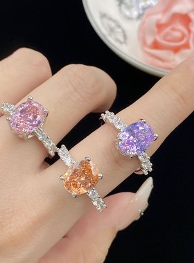 爆闪进口锆石气质开口戒指女气质