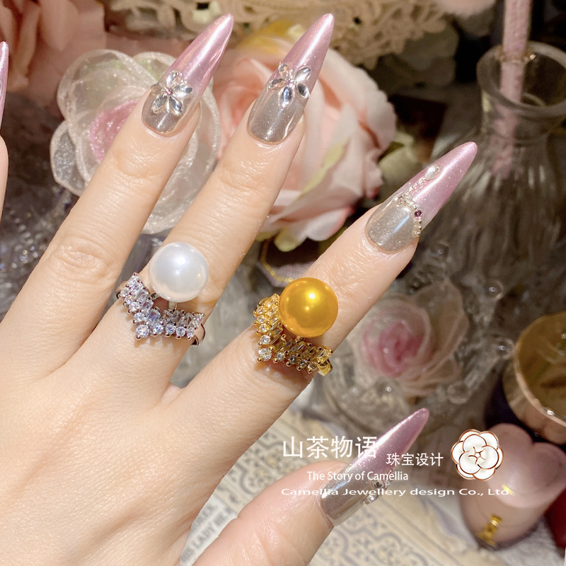 奢华高端设计戒指法式气质贵气女