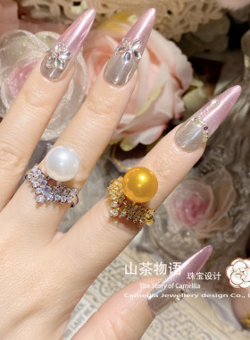 奢华高端设计戒指法式气质贵气女
