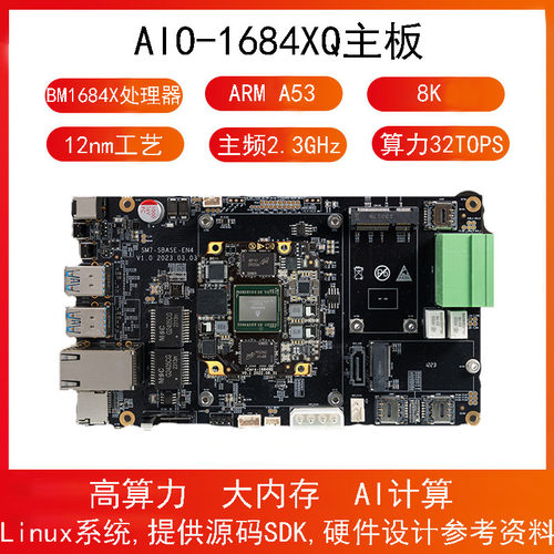 BM1684XAI主板八核高算力32T