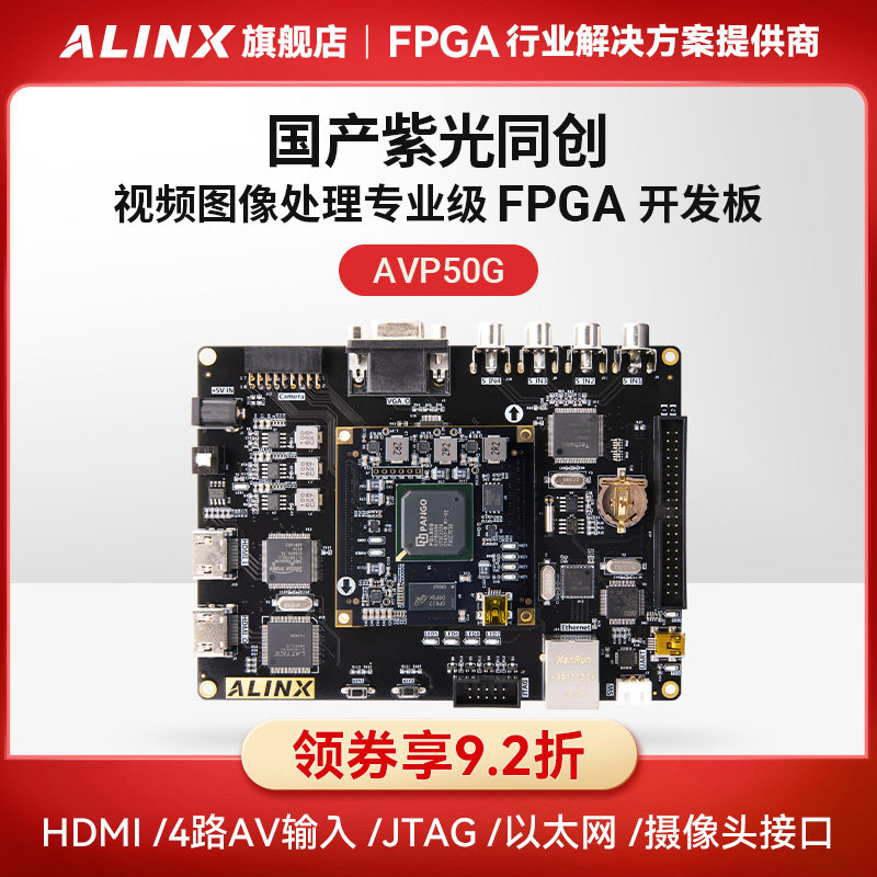 ALINX 国产FPGA开发板 紫光同创Logos PGL50G HDMI 视频图像处理