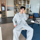 男款 春装 套装 宽松高级感含羊毛西装 大牌感两件套搭配 小众设计大码