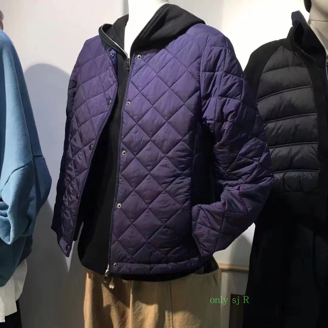 短款轻薄羽绒棉服女外套2025秋冬韩版圆领菱形格棉袄S+JL studio