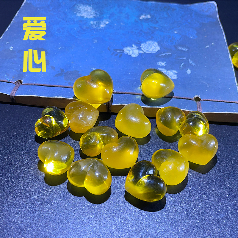 琥珀蜜蜡爱心桃心屁桃天然俄料