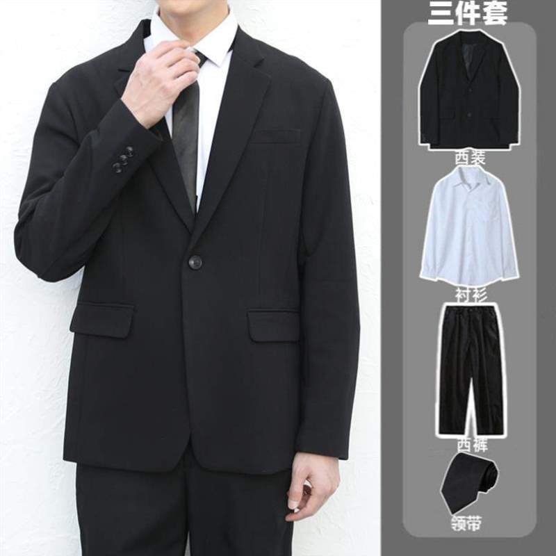 西装演讲帅韩.初中学生礼服伴郎男活动服痞高中生班服成人礼主持