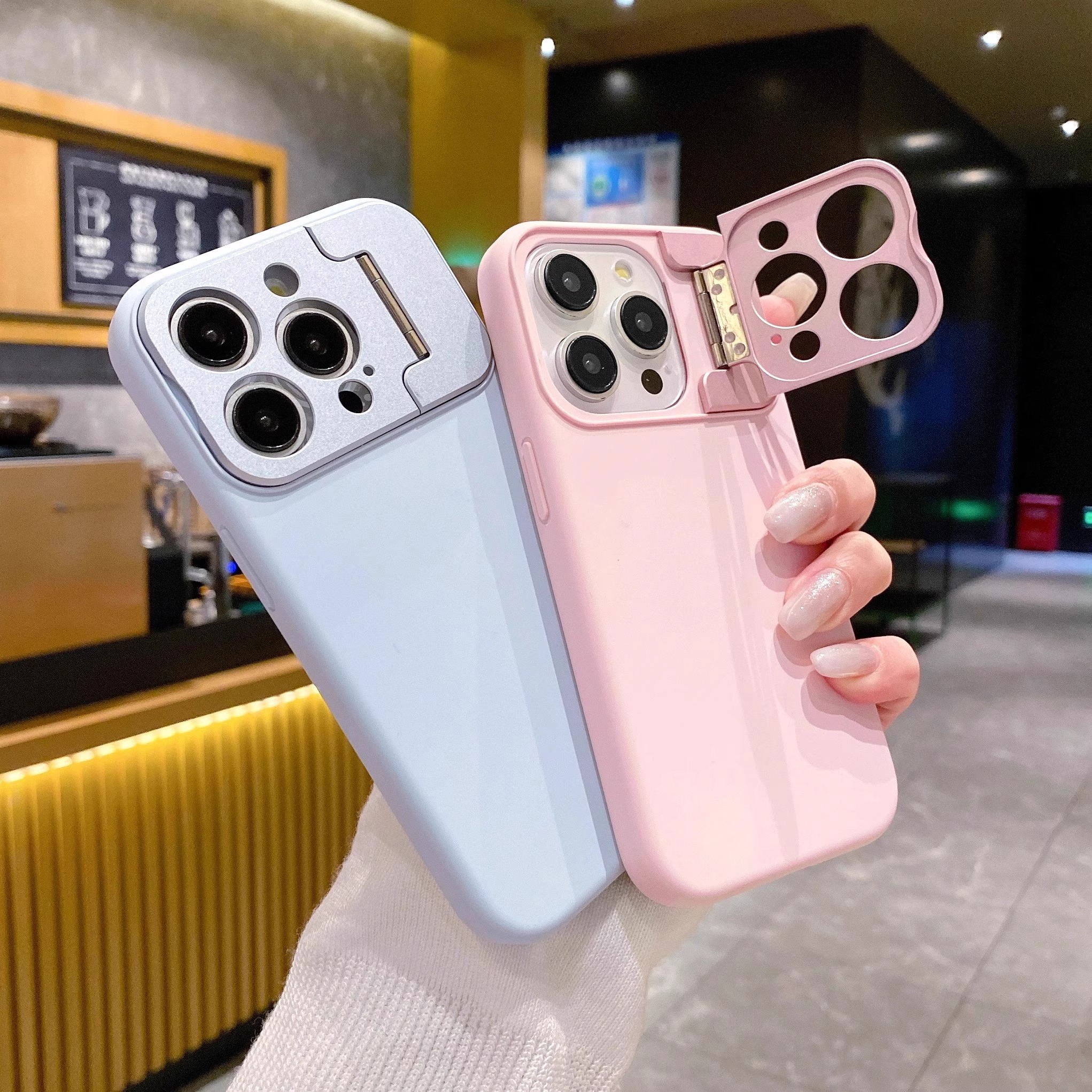 适用苹果1314promax手机壳iPhone13pro镜头支架防摔保护套15plus全包保护套14pro液态硅胶纯色手机壳15promax