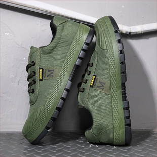 回力夏季户外防臭透气解放鞋迷彩鞋耐脏耐磨工地工人工作干活鞋子