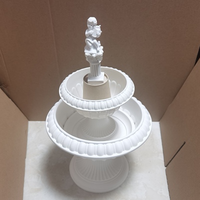 许愿池花盆小号插花塑料加厚杯型圆形欧式桌面罗马盆