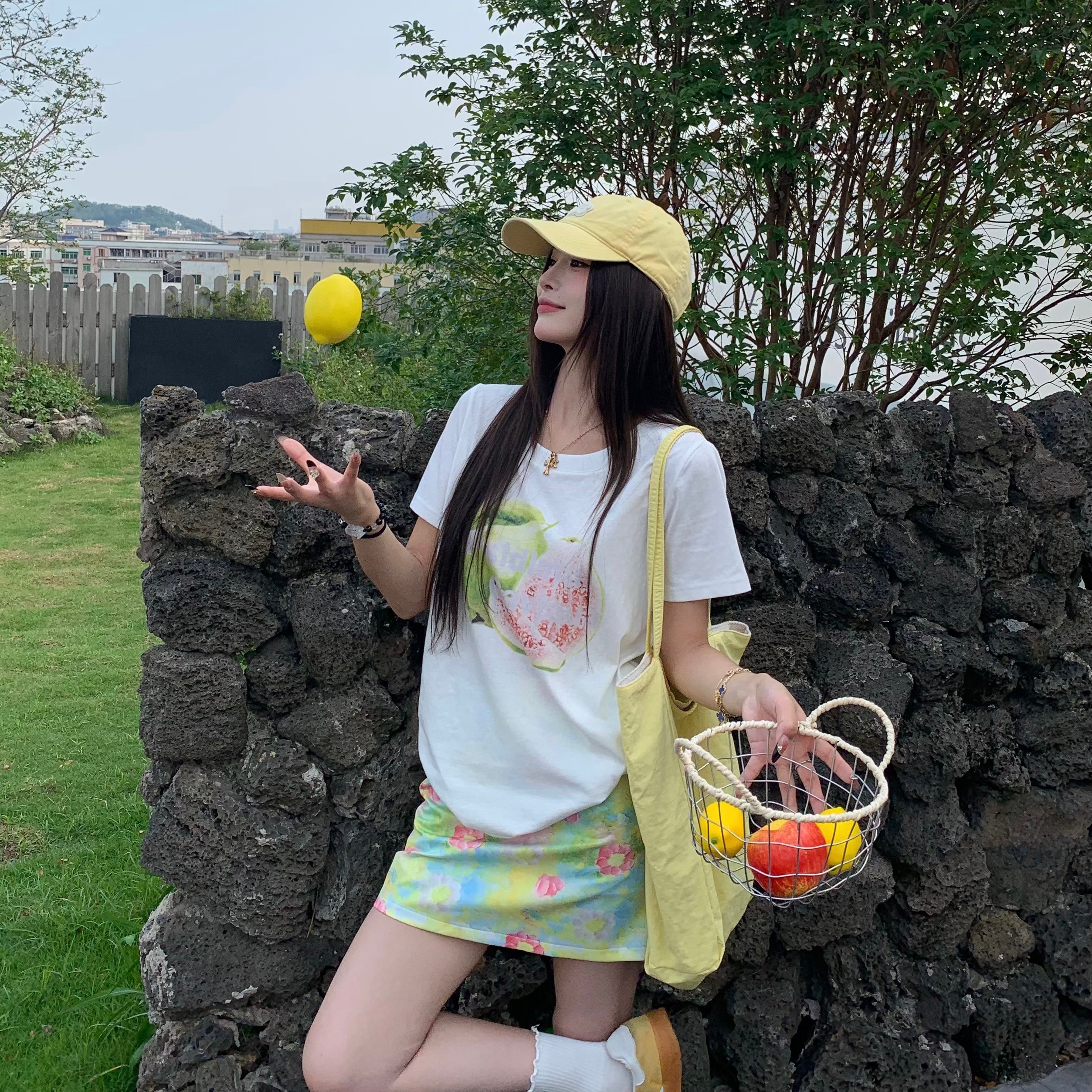 3MER哦哦三妹正肩宽松显瘦芭乐T