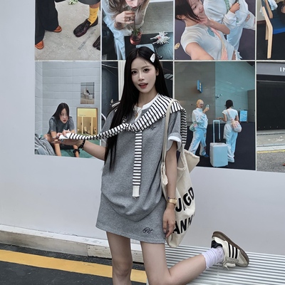 3MER哦哦三妹韩系女大短袖套装