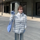 3MER哦哦三妹90白鸭绒轻薄连帽排骨羽绒服女2025冬季 保暖外套 新款