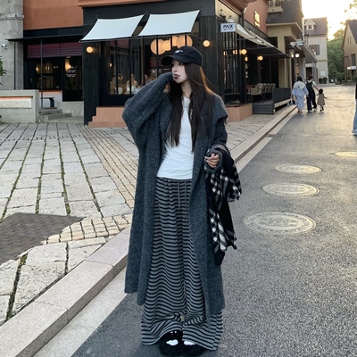 3MER氛围感大毛毯长款毛衣