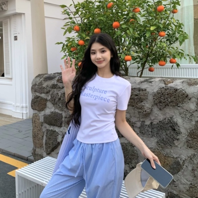 3MER正肩短袖T恤女上衣