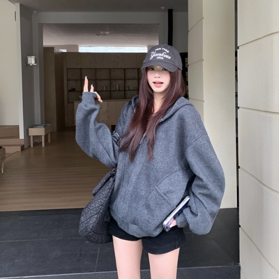 3MER美式立体裁剪连帽卫衣外套