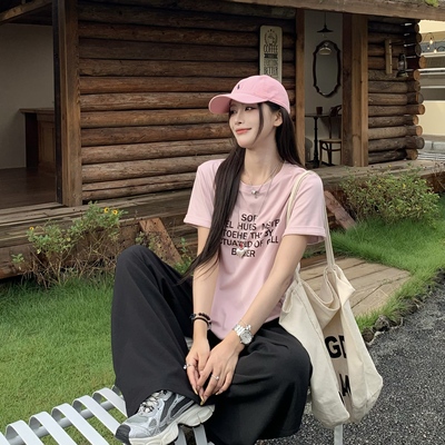 3MER不挑人显瘦韩风正肩T