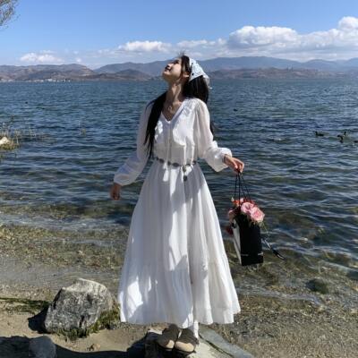 3MER白月光仙女小白裙连衣裙