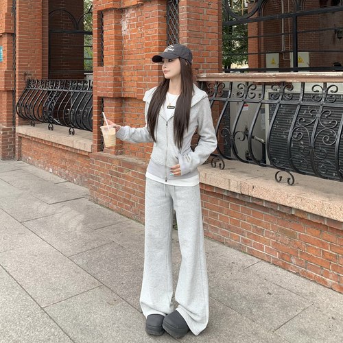 3MER加绒lulu显瘦卫衣套装