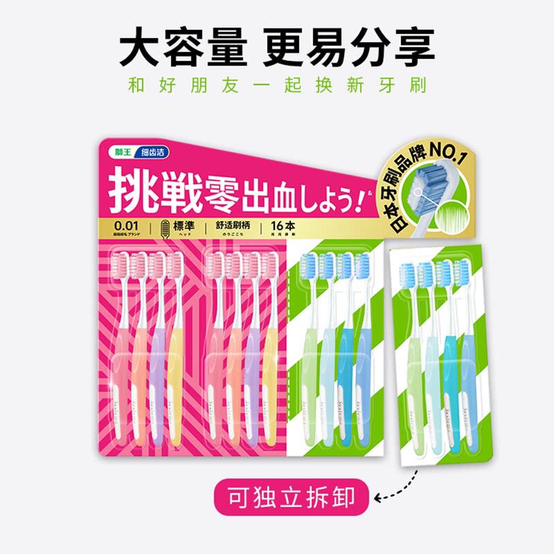 山姆LION狮王细齿洁挚柔密护牙刷图片