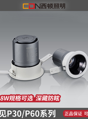 西顿照明SJ-S3075 舍见P30P60系列无主灯RG0蓝光豁免级射灯